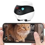 Ebo SE Pet Robot Camera, 2 Way Talk, Night Vision, App Remote Control, Indoor Security Camera, Movable Cam for Dog/Cat/Baby, SD Card