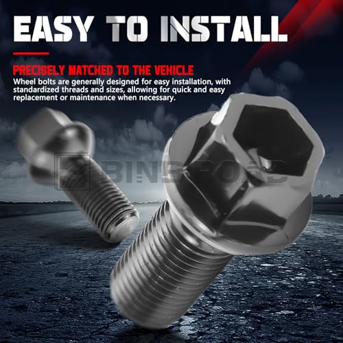 Image of 20Pcs M14 x 1.5 Wheel Lug Bolts Nuts Compatible with Mercedes Benz C300 E350 CLA250 GL350 ML350 SLK350 W204 W211 C209 W164 W251 (Replaces 0009908307)