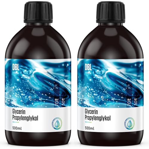 2 x 500ml 70% Glycerin E422 / 30% Propylenglykol E1520, Perfekt für DIY, Pharmaqualität Reinheit, Lebensmittelqualität, VG + PG, Rein, Vegan 2 x 500ml 70% Glycerin E422 / 30% Propylenglykol E1520, Perfekt für DIY, Pharmaqualität Reinheit, Lebensmittelqualität, VG + PG, Rein, Vegan