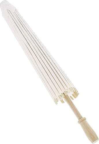 Miniatura 4 de Sombrilla blanca pequeña para manualidades y accesorios fotográficos (15.5 pulgadas, blanco, paquete de 12), Blanco