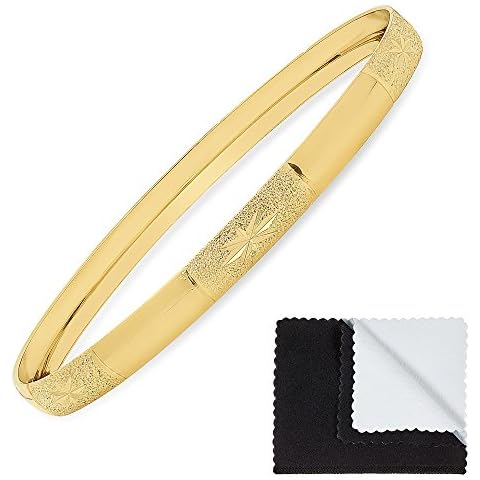 The Bling Factory 14k Gold Plated Bangle Cover