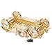 Matashi 24K Gold Plated Crystal Studded Vintage Car Ornament - Classic Home Decor - Desktop Decoration Showpiece - Father's Day, Holiday, Birthday Gift for Dad, Brother, Friends, Super Dad
