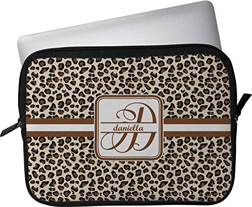 Leopard Print Laptop Sleeve / Case ( Personalized ) Large (Approx. 17" x 14") cp-laptop-case-l+74570