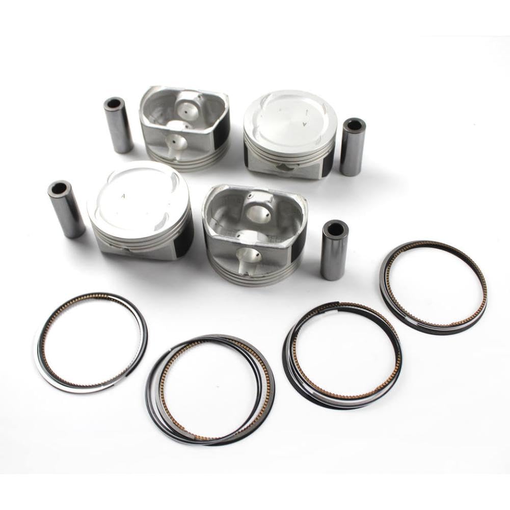 Kit pistoni e fasce elastiche motore 4 set compatibile con 2004 2008 G4KC 2.4L 23410-25211