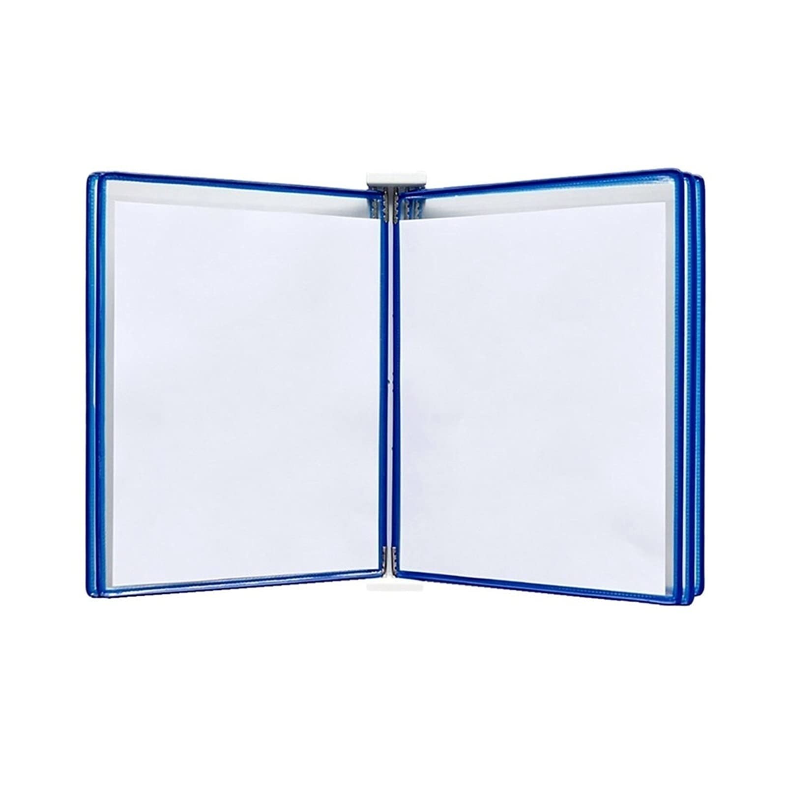 OLSKFUH Wall Mount Reference Display System, Hanging Wall File Organizer, A3 Display Folder -, [16.53Inch×11.69Inch] 10 Pockets,Folders,Blu-17.7x13x2IN