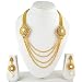 Designer Handcrafted Traditional Bridal Golden Multilayered Necklace & Earring Set