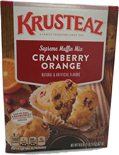 Krusteaz Supreme Muffin Mix, Cranberry Orange 18.6 Ounce (Pack of 4)