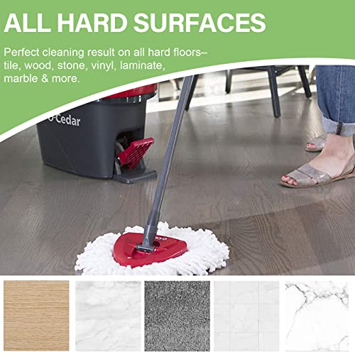 2 Pack Spin Mop Replacement Head - Mop Refills Compatible With Ocedar Easywring Triangle Spin Mop, Microfiber Mop Head For Easy Cleaning #TOP5