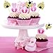 Zonon 50 Pieces Bee Toothpicks Bulk Bee Cupcake Toppers Glitter Bee Cake Picks Decorations for Birthday Party Favors Supplies