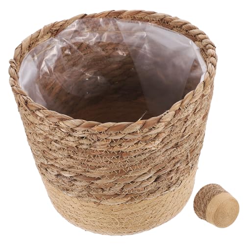 Abaodam Cesta Multiusos Tejida de Marinas Plantas y Cesta Decorativa de Almacenamiento Simple y Jardín y Decoración