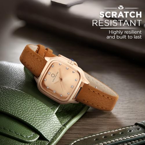 Image of Carlington Aura Series Analog Women Wrist Watches with Premium Leather Belt Strap | Premium Fashion Watches for Ladies | CT - 201