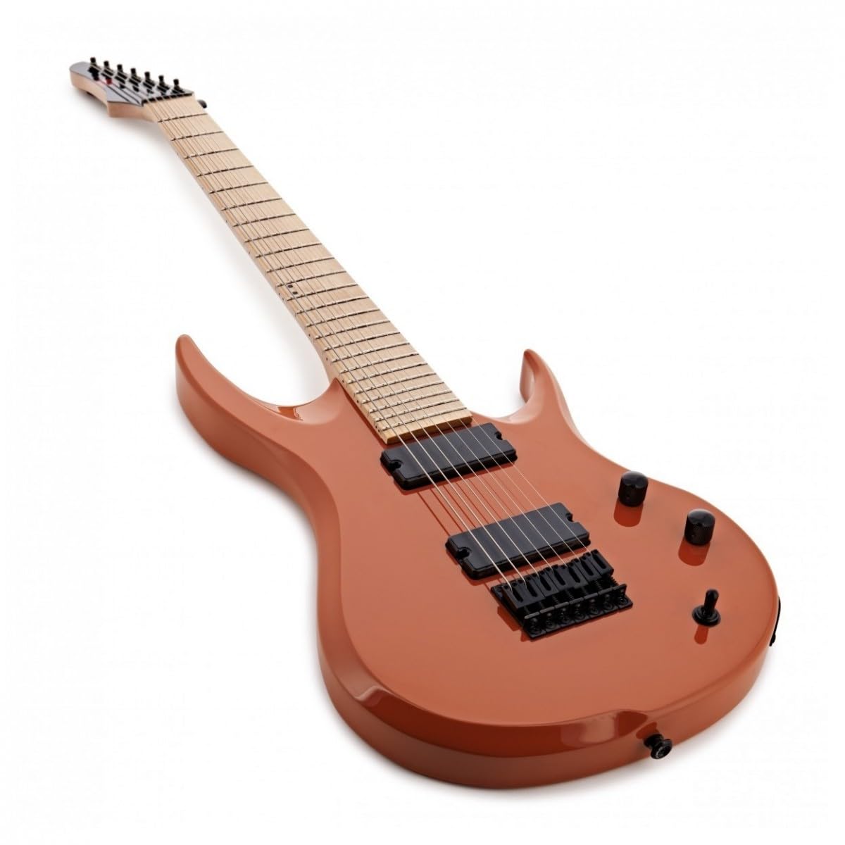 Chitarra elettrica a 7 corde lunghezza scala 27", 529 di G4M, Marmalade | 7 Corde con Scala 27", Humbucker Ceramici per un Tono Aggressivo, Capotasto Graphtech Nubone, Ponticello Fisso, Manico C