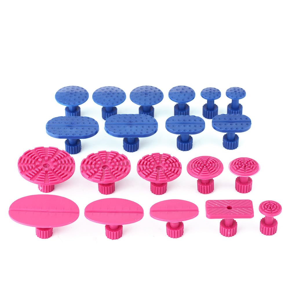 Marteau à inertie, outil de réparation de bosses pour voiture, sans peinture, 1 marteau à inertie en T + 20 pièces de languettes adhésives auto-agrippantes, réparation de bosses sur carrosserie