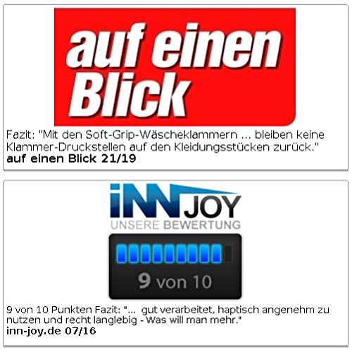 Produktbild von PEARL Wäscheklammer Softgrip 100 Stück - 4 Farben, Ohne Druckstellen, Verzinkt