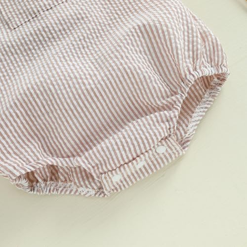Infant Baby Girl Boy Romper Bodysuit Striped Sleeveless Jumpsuit Overalls One Piece Outfit Summer Clothes3