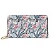 Produktbild JHGFG Pink Flamingo Zebra Sommer Damen RFID Blocking Zip Around Brieftasche Echte Leder Clutch Langer Kartenhalter Organizer Brieftaschen Große Reisetasche
