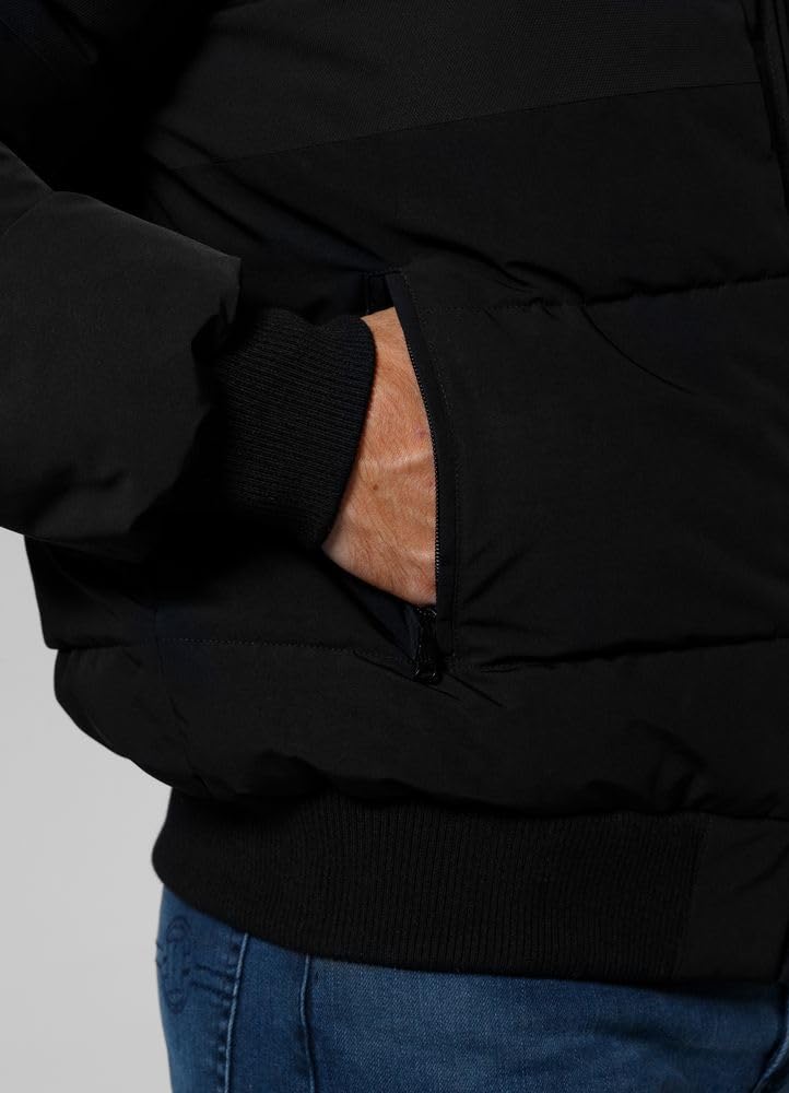PITBULL Herren Stepp-Winterjacke mit abnehmbarer Kapuze Männliche Winter Jacke mit Kapuze Patton Rip-Stop Gewebe Winterjacke