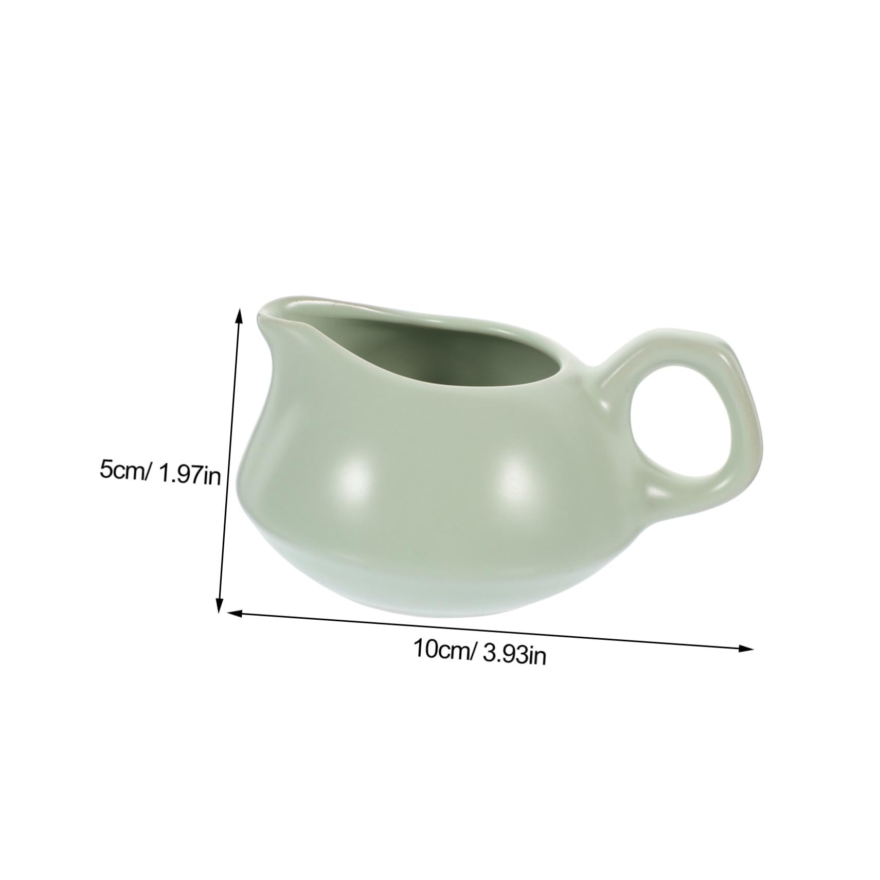 Veemoon Ceramic Milk Gravy Boat Sauce Pitcher for Condiments Elegant Serving Jug with Handle for Gravy Sauces Dressings Capacity