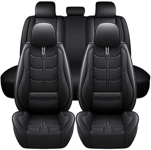 XJQHK Voiture Ensembles Complet Housse Siege pour Mazda 2 Type DE/DJ/XP21/DY 2008-2023, Protecteur de Siège Respirant Imperméable Avant Arrière Protecteur Accessoire,D-Black