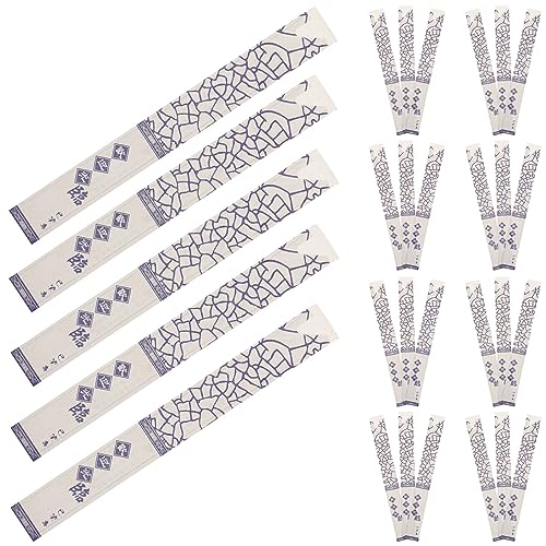 ABOOFAN 500pcs Disposable Chopsticks Bags Paper Cutlery Holders Chopsticks Cover Fork Spoon Sleeves Flatware Packing Bags Chopsticks Pouches for Home Restaurant Hotel
