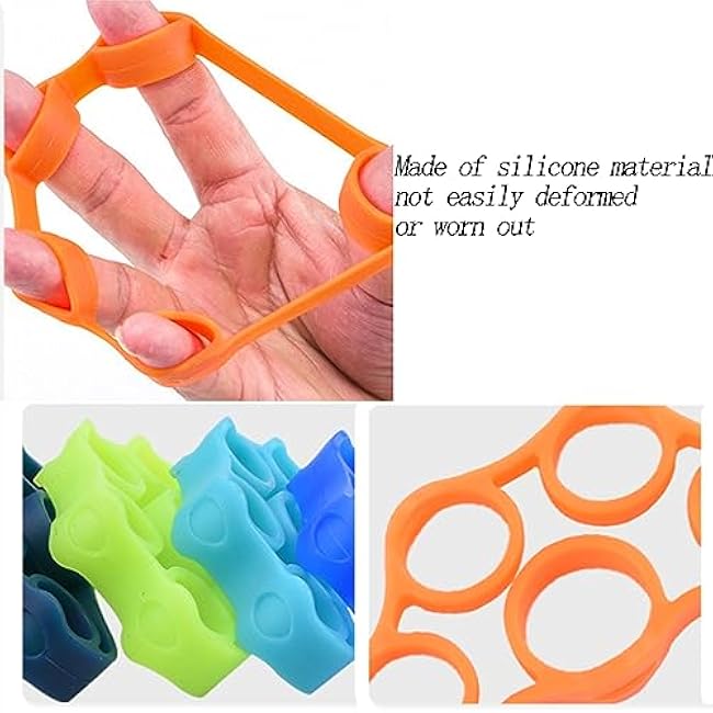 Grip Strength Trainer ¨C 6 PCs Finger Exerciser Set with 3 Resistance Levels, Hand Strengthener for Athletes, Physical Therapy & Rock Climbing, Portable for Guitar Players & Flexion-Extension Training