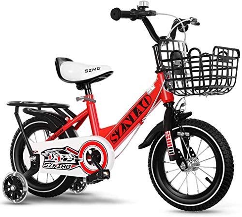 Ligero, Bicicletas de montaña for niños con ruedas de entrenamiento, 12" 14" muchachas de los muchachos del estilo libre de la bicicleta de 2-10 años de edad con Asiento de atrás y de canasta, bicicle