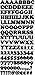 AWS Set 146 Stickers Adesivi Lettere Alfabeto e Numeri Letters Vinile Stickers Impermeabili Esterno o Interno Armadio Porta cameretta Bambini Personalizzazione Porta Ufficio superfici liscie (Nero)