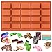Funshowcase 20 Cavities Rectangular Muffin Cake Pan Soap Chocolate Bar Silicone Mold