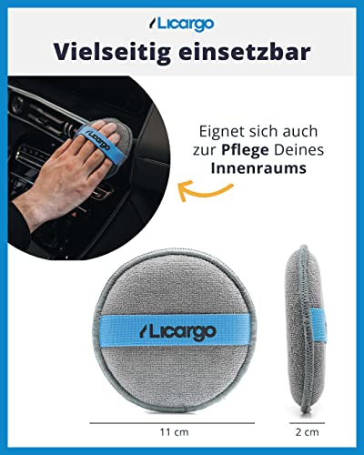 LICARGO® 4X Applikator Pads - Mikrofaser Handpolierschwamm zum gleichmäßigen Auftragen von Politur, Wachs und… - Image 4