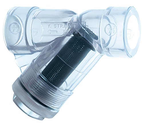 Hayward YS00050S 1/2-Inch Socket Clear PVC Y-Strainer with FPM O-ring Seals