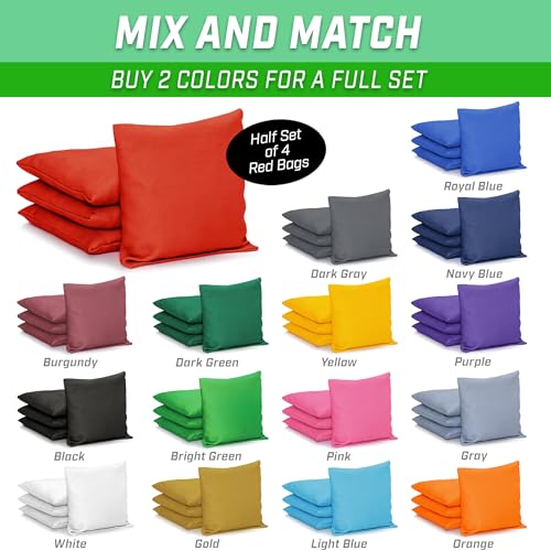 Image of GoSports Classic Cornhole Bean Bags Set of 4-16 Colors Available - Regulation All Weather, Mix and Match