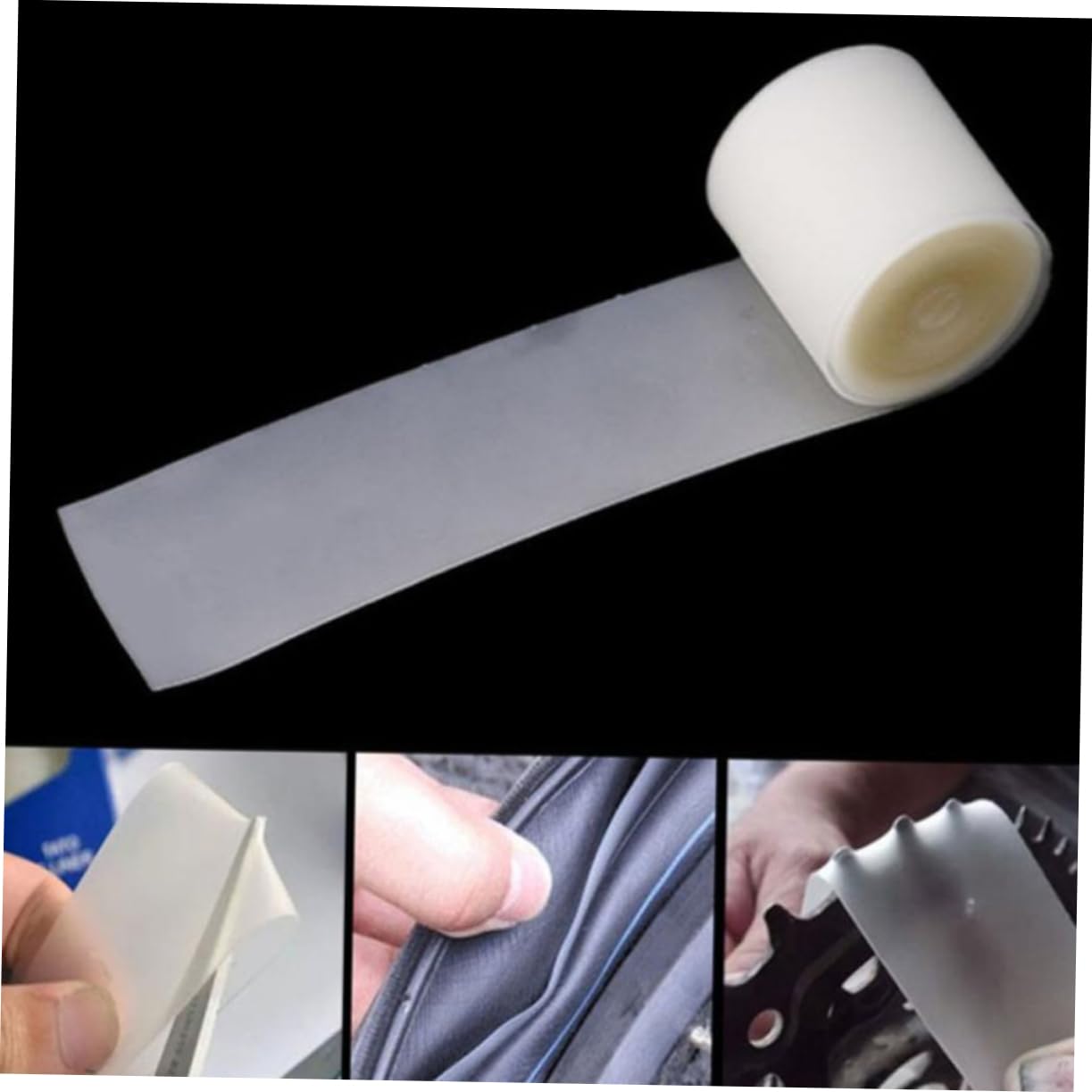 HANABASS 3pcs 26 700c 26 Inches Tire Inner Tube Pad Rim Protective Strip Puncture Proof Rim Tape White Pu Material for Bike