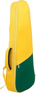 Mochila para ukelele de 23 pulgadas, estilo simple, duradero, acolchado grueso de algodón con correa de hombro ajustable para ukelele y guitarra pequeña, Amarillo