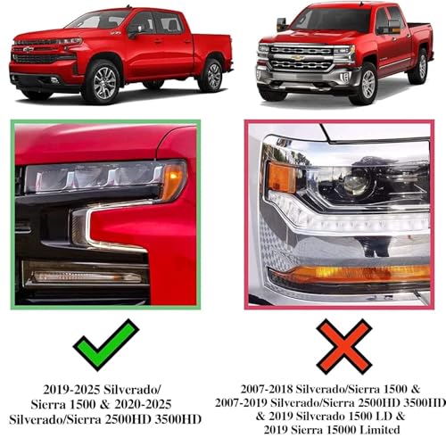 COMNOVA 6 Inches Running Boards& Steps Nerf Bars Compatible with 2019-2025 Chevy Silverado 1500, 2020-2025 Silverado/Sierra 2500/3500HD Crew Cab,Running Boards for Silverado, Stainless Steel Slider