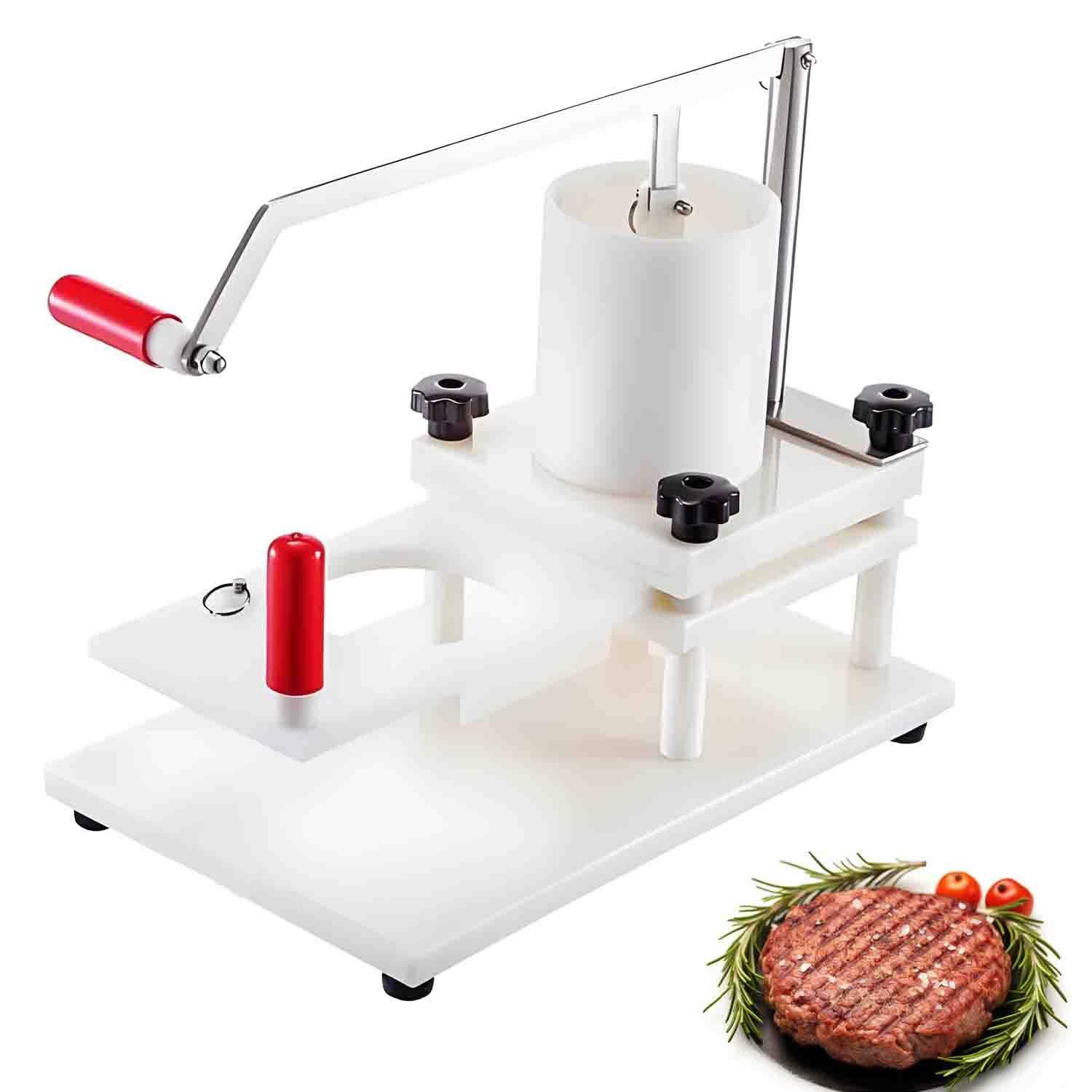 Machine à Former Les Steaks hachés, Presse à Hamburgers Manuelle Professionnelle, en PE et Acier Inoxydable de qualité Alimentaire, trémie de 1,5 kg, pour Restaurants et Fast-Foods.