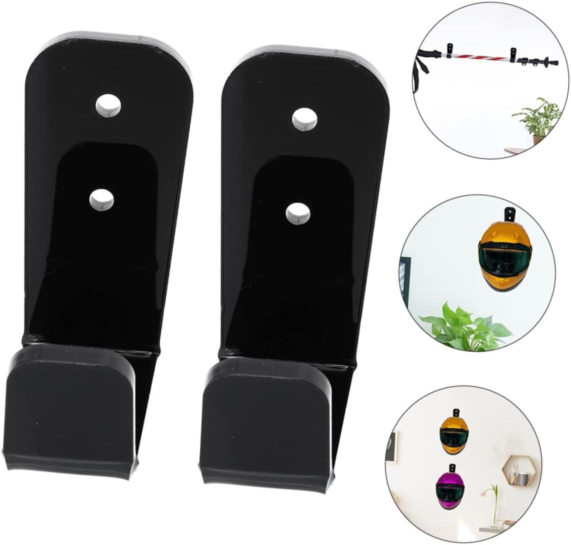 VICASKY 4Pairs Acrylic Fishing Pole Holders Wall Mounted Ski Poles Hockey Stick Racks with Screws Stylish and Durable Organizer for Indoor Fishing Equipment