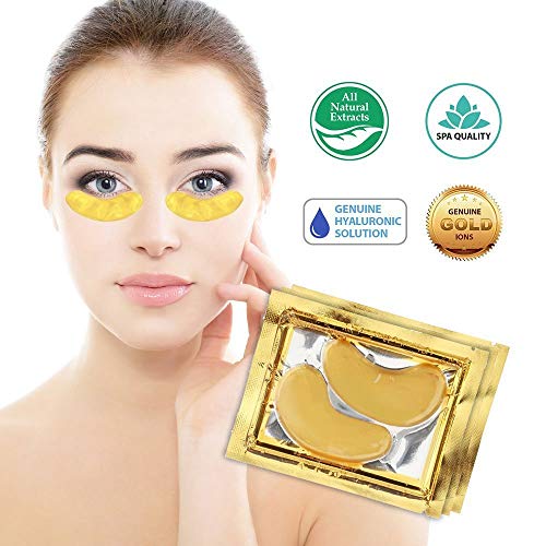 5 Pairs Crystal Collagen Eye Mask - Reduce Eye Wrinkles Bags & Dark Circles Under Eye,Eye Gel Patch powder, Anti Ageing & Tired For Eyelid Moisture Pads Patch Crystal Face