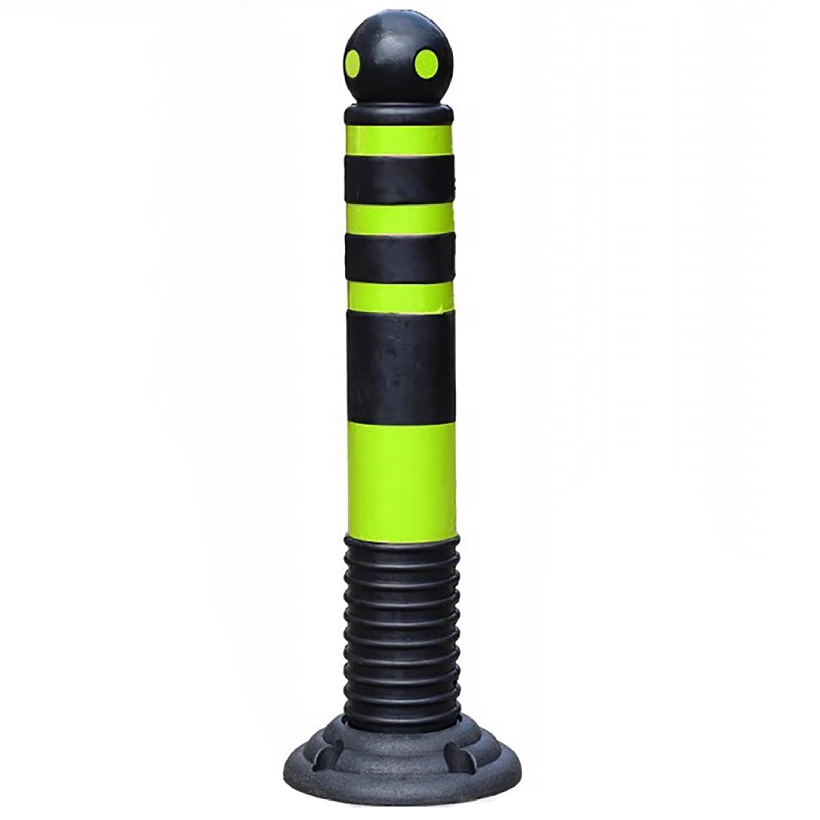 HCZKIUJY Reflective Safety Bollards for Parking and Driveway Protection, Durable Rubber Barrier Posts (Green 1pcs)