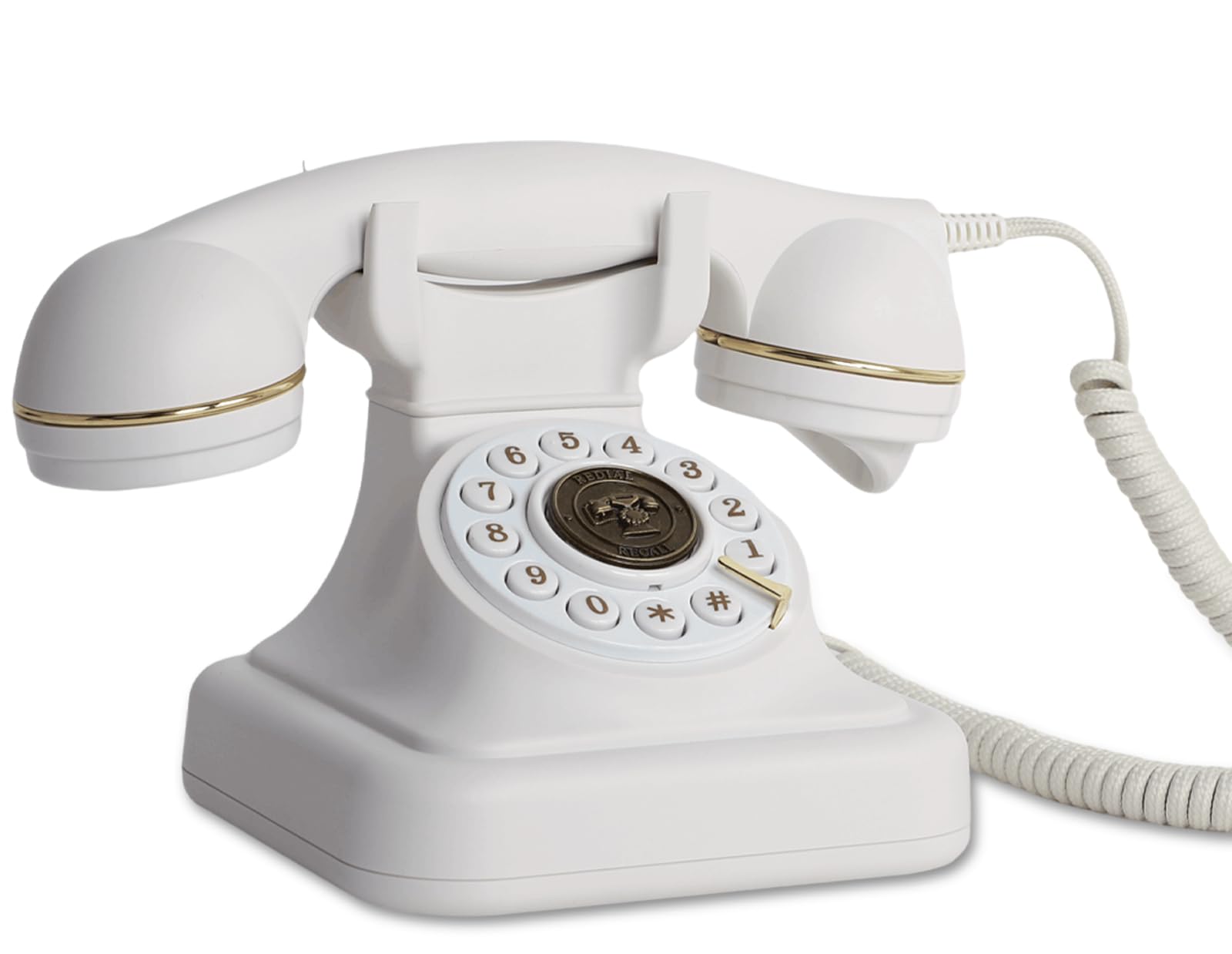 ROOMEDAL Audio Guest Book Wedding Phone, Record Customized Audio Message with Guest Book Retro Phone Audio GuestBook for Wedding Birthday Party Confession (Pure White)