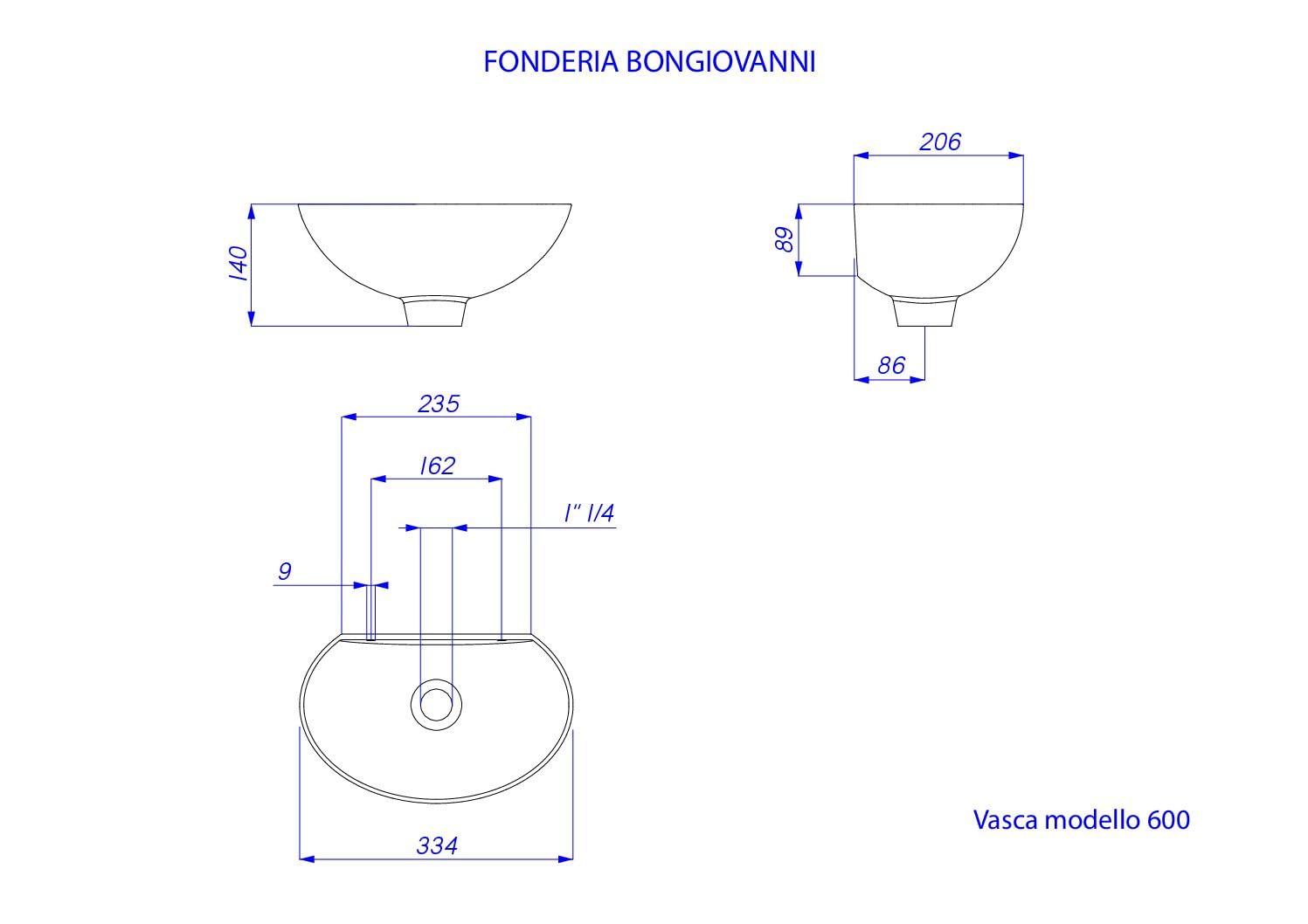 Fonderia Bongiovanni Fontanella da giardino esterno Modello 600 195C con Rubinetto in Ottone Cromato