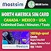 Produktbild MOSTSIM - T-Mobile SIM-Karte für die USA, Kanada und Mexiko, unbegrenztes Highspeed-Datenvolumen und unbegrenzte Anrufe/Textnachrichten - 15 Tage