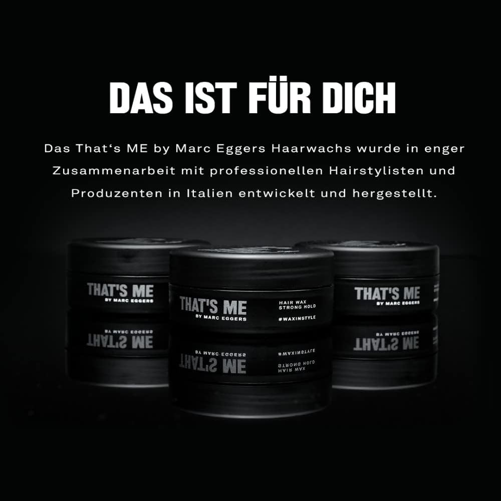 That's ME von Marc Eggers TAHT'S ME Herren-100 ml – Bestes Haarwachs für starken Halt mit Mandelöl – für alle Haartypen, hergestellt mit professionellen Friseuren aus Italien