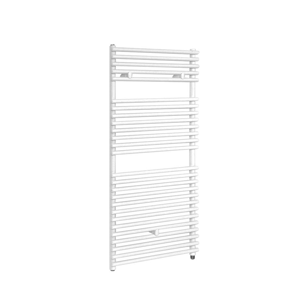 Milano Arno 600W White Bar On Bar Electric Heated Towel Rail - 1190mm x 600mm