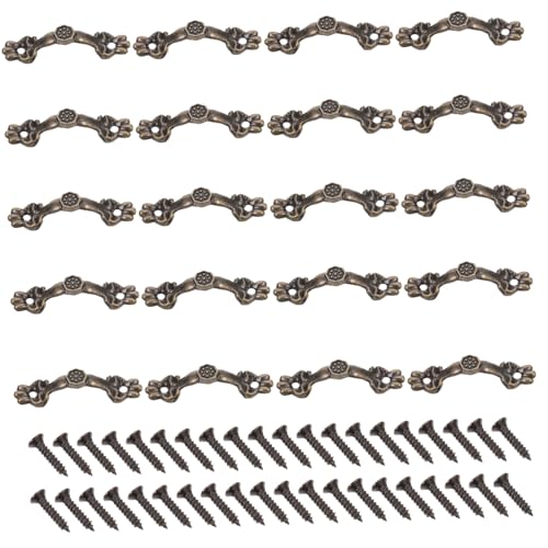 HANABASS ?古デザイン製引き出し取っ手 木箱キャビネット用中型装飾ハンドル 引き出し 家具用耐久性と 性を備 装飾拉手