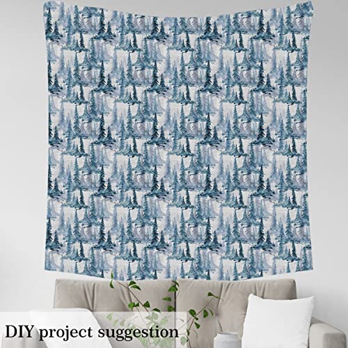 Rustic Pine Tree Upholstery Fabric – Premium Waterproof Woodland Print for DIY Crafts, Home Décor & Outdoor Projects – 1 Yard, Versatile Blue Nature Design 4 Rustic Pine Tree Upholstery Fabric – Premium Waterproof Woodland Print for DIY Crafts, Home Décor & Outdoor Projects – 1 Yard, Versatile Blue Nature Design - Image 3