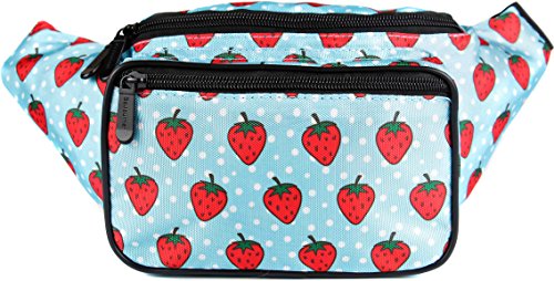 SoJourner Strawberry Fanny Pack - Cute Packs for men, women festivals raves |