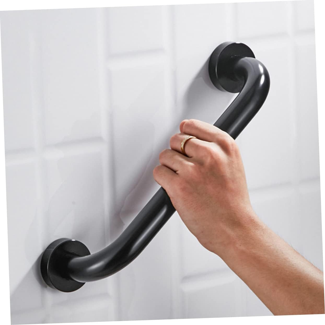2pcs Material Safe Grab Bar Multi-Functional Bathroom Armrest for Elderly