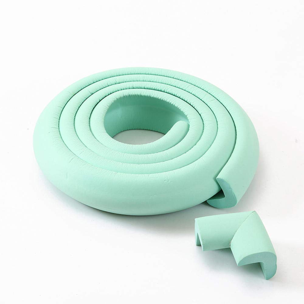 EYCFSJ Child Safety Corner Guards 2M Safety Table Desk Edge Bumper Strip with Corner Guards Home Cushion Child Safe Protection Children Bar Soft Protector Mint Green