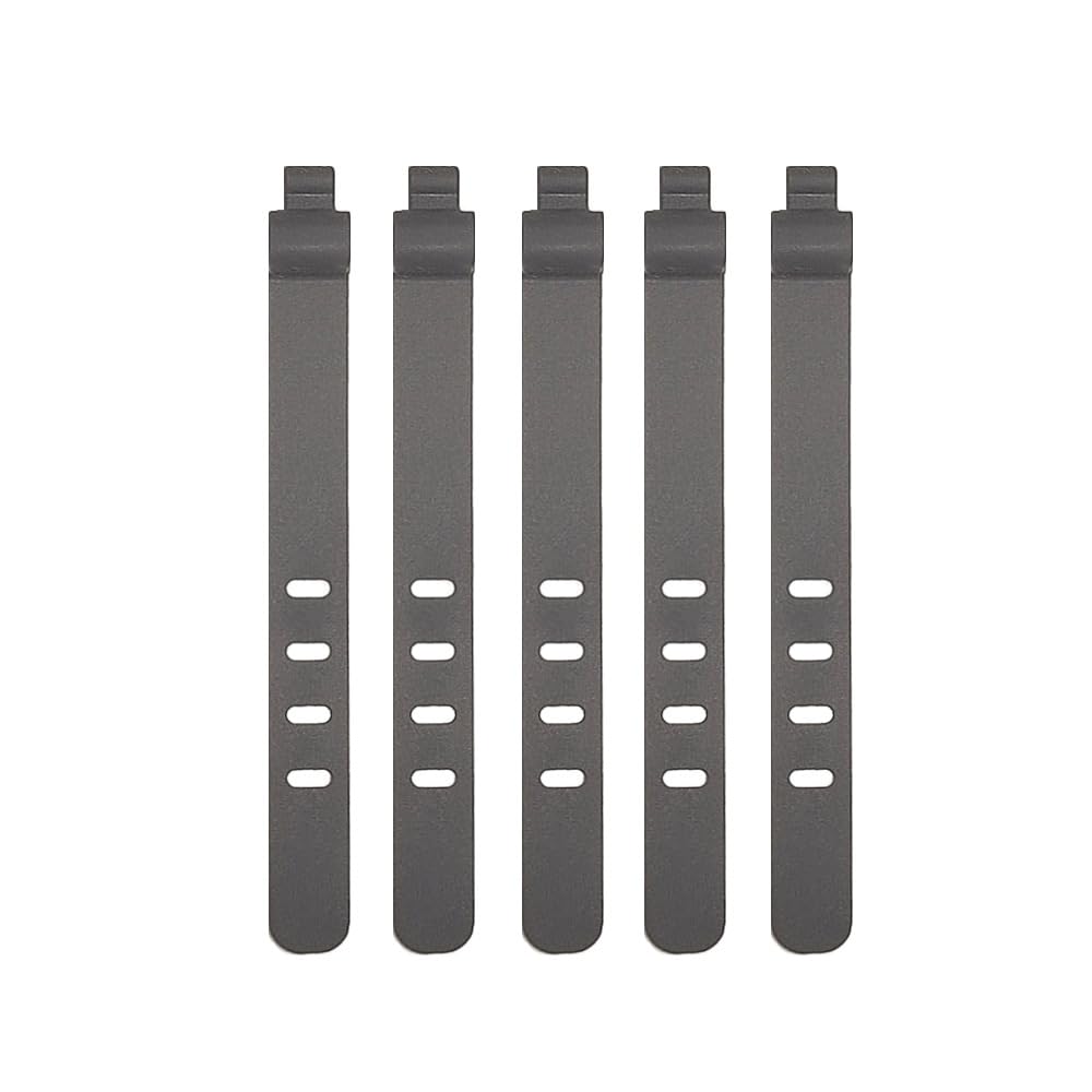 Paquete de 5 bandas de terminales de silicona negras para almacenamiento de cables de datos, organizador de cables para auriculares, enrollador de cables, mango antipérdida de cable