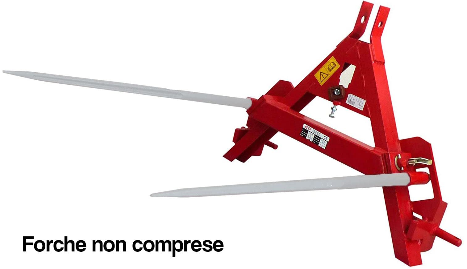 Ama Triangolo per Trasporto Rotoballe con Attacco a Tre Punti Categoria I e II – Compatibile con Punta Ø 36 mm, Larghezza 1 m, Altezza 72 cm, Peso 43 kg
